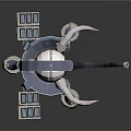 Advanced Space Satellite With Mechanical Legs Solar Panels And Antenna For Exploration