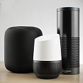 Amazon Wireless Speakers With Modern Black White Design And Various Shapes