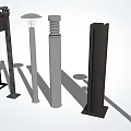 Modern lawn lamp garden lamp 3d model