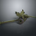 Old Historical Artillery Gun As Vintage Military Weapon With Metal Wheels And Long Barrel