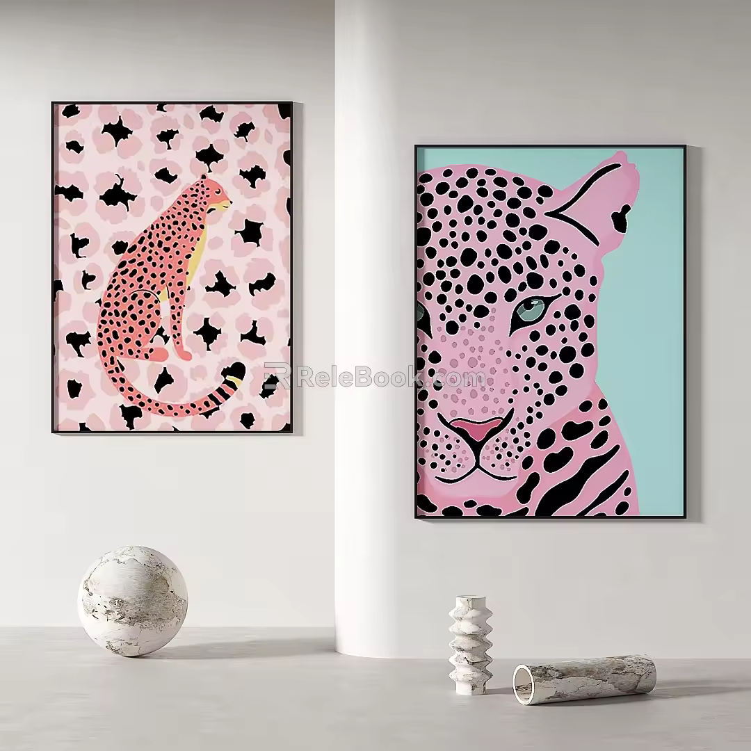 Simple abstract decorative painting 3d model