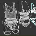 Fashionable Red and Pink Women's Lingerie Sets with Bodysuit Bras Panties and Lace Mesh Design