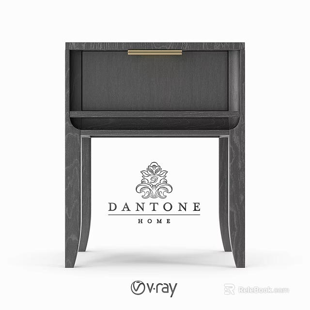 Modern Black Wooden Storage Cabinet With Drawer And Sleek Design 3d model 