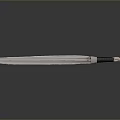 Medieval Style Sword With Polished Metal Blade Black Handle And Shiny Surface