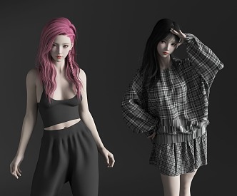 Women's combination 3d model