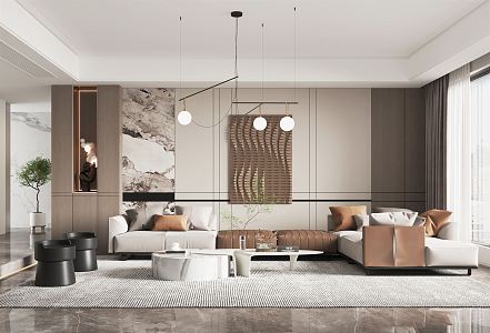 modern living room 3d model