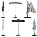Outdoor Standing Umbrellas With Various Colors And Different Styles For Patio