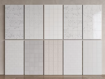Various Styles Of Wall Tiles For Interior Decoration 3d model