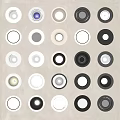 Downlight spotlight combination downlight spotlight bucket lamp embedded spotlight lamp combination 3d model