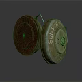 Pair Of Rusty Metal Sub Field Grenades With Round Body And Fuse Mechanism