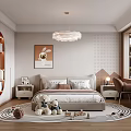 Kids Room Interior Design With Bed Stuffed Bears Rabbit Picture Cloud Chandelier And Circular Rug