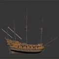 Modern Sailing Cartoon Sailing 3d model