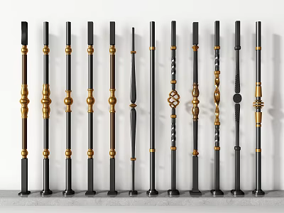 Jane European Railing 3d model