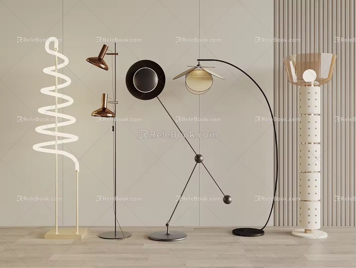 Modern floor lamp 3d model
