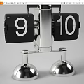 Decorative Ornament Set With Black Number Panels Showing 9 And 10 And Silver Spherical Bases