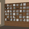 Bookcase Ornaments Books 3d model