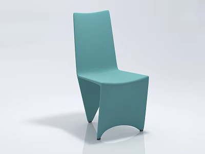 Modern Turquoise Leisure Chair With Sleek Curved Design And Unique Shape 3d model