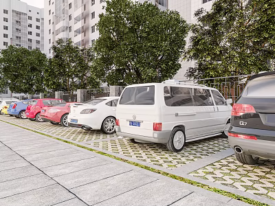 Modern Parking 3d model