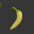 Fresh Ripe Yellow Banana with Smooth Skin on Dark Background