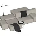 Modern Multiplayer Sofa Module Sofa Back-to-Back Sofa 3d model
