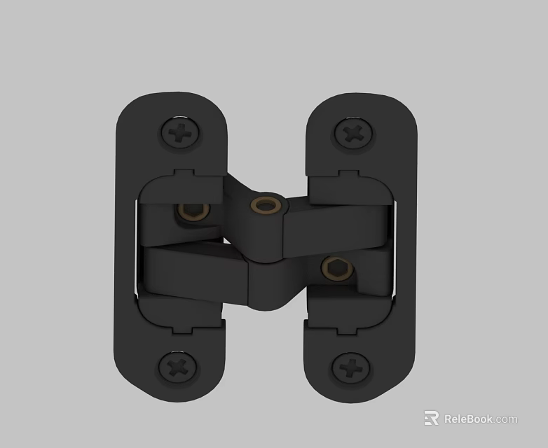 Modern Black Swing Door Hinge Hardware For Sturdy And Durable Construction 3d model 
