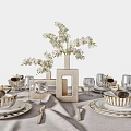 Modern Tableware Combination 3d model