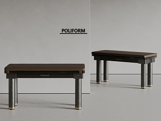 poliform modern sofa stool leather stool 3d model