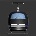 Modern Streamlined High-Speed Train with Blue Gray Body on Railway Track and Aerodynamic Windows Design