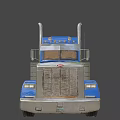Blue Heavy Duty Semi Truck With Large Cab Dual Exhaust And Chrome Details