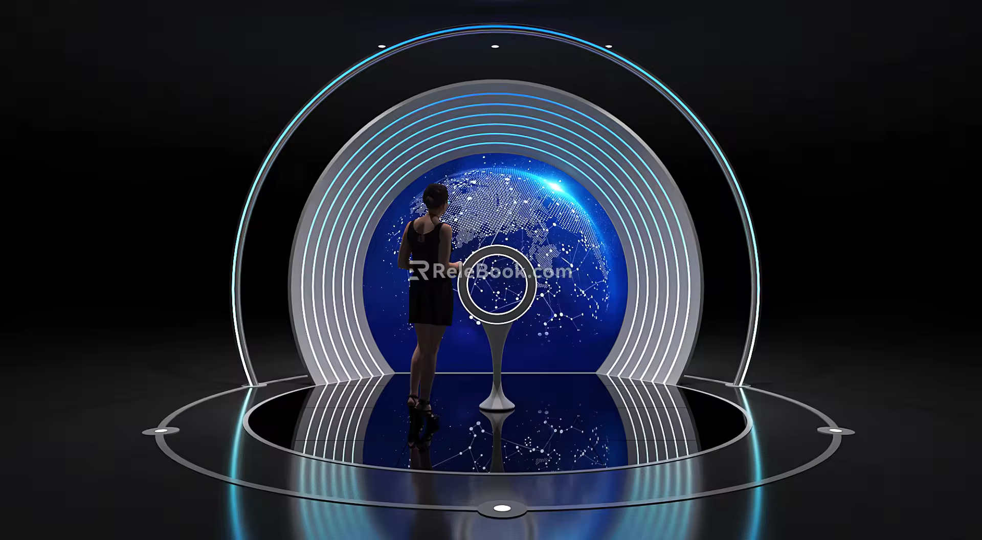 Modern Display Showroom 3d model