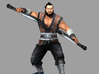 Ancient character warrior strong man coach Li Kui with BIP animation model