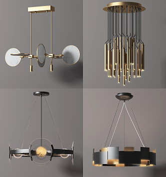 Light Luxury Chandelier 3d model