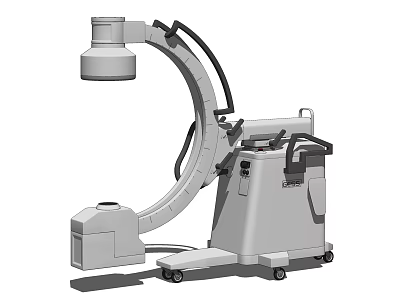 Mobile Medical Imaging Device With Flexible Arm And Wheeled Base For Diagnostics 3d model