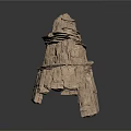 Natural Wood Stone Decorative Sculpture With Layered Texture And Stacked Design