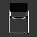 Modern Stylish Chair With Metal Frame Black Seat Backrest And Armrest