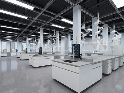 Modern laboratory Public laboratory on the seventh floor 3d model