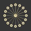 Modern Golden Chandelier Interior Design With Decorative Bulbs And Elegant Style