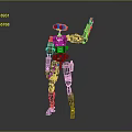 Industrial Robot Single Wheel Robot Double Wheel Robot Assistant Small Robot 3d model