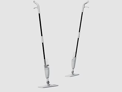 Modern Daily Electrical Cleaning Mop With Long Handle And Flat Head Design 3d model