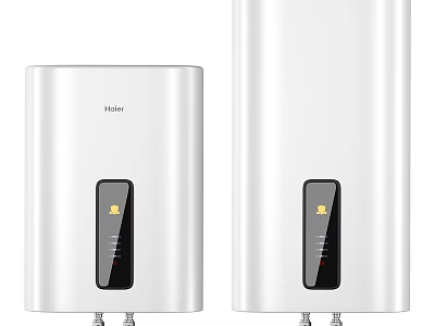 HAN Electric Water Heater Two White Modern Design With Digital Display Home Appliance 3d model