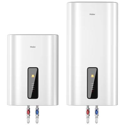 HAN Electric Water Heater Two White Modern Design With Digital Display Home Appliance 3d model