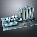 Industrial Storage Tank Facility With Large Metal Tanks Pipes Platforms And Equipment