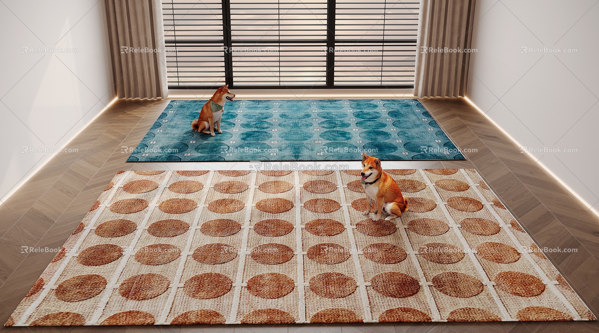 Modern Minimalist Carpet Combo 3d model