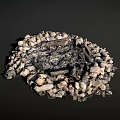 Rustic Garden Ornament Featuring Charred Wood And Ash For Outdoor Garden Decor