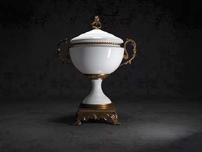 European-style gold and silver ornaments 3d model