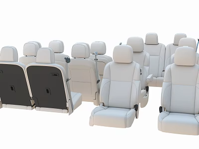 White Single Sofa Seats With Open Backrest Displaying Internal Structure Features 3d model