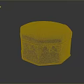 Elegant Blue Octagonal Decorative Storage Box With Golden Patterns And Intricate Design