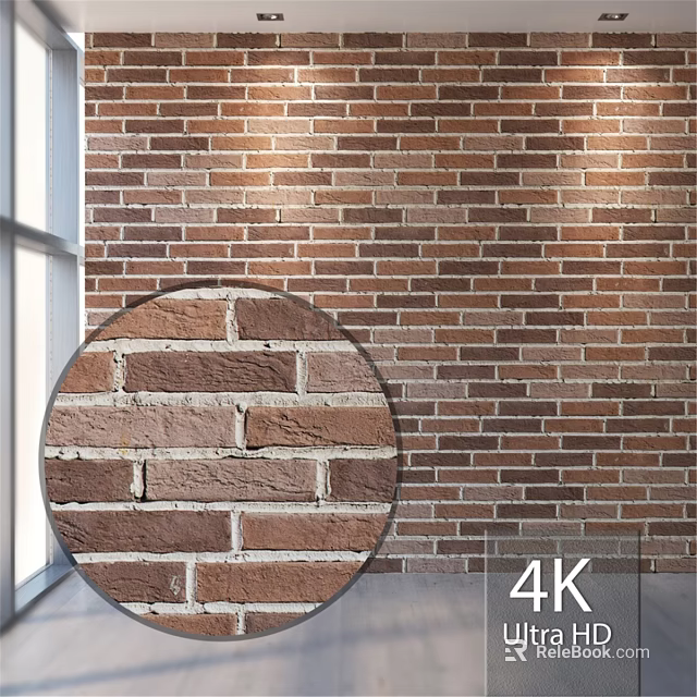 Brick Wall Building Component With Close Up Detailed Texture In 4K 3d model 
