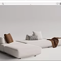 Modern corner sofa multiplayer sofa 3d model