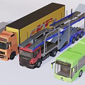 Various Commercial Vehicles Showcasing Vans Trucks and Transporters in Different Styles